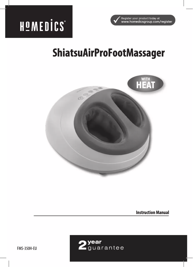 Page n°1 - Manuel utilisateur Homedics Shiatsu Air Pro