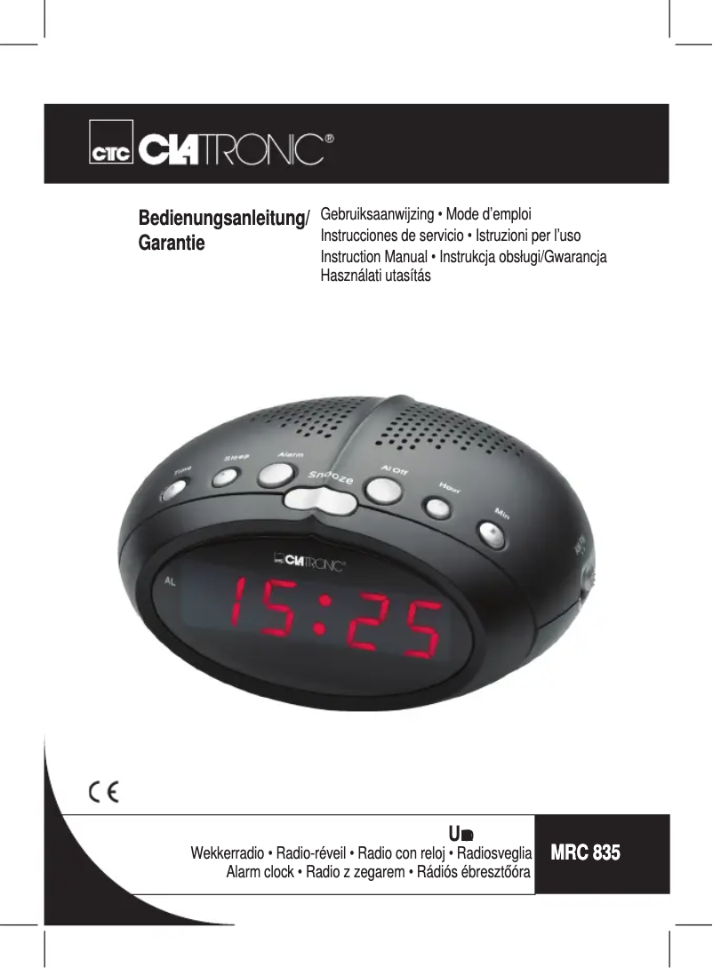 Página 1 del manual Manual de usuario Clatronic MRC 835