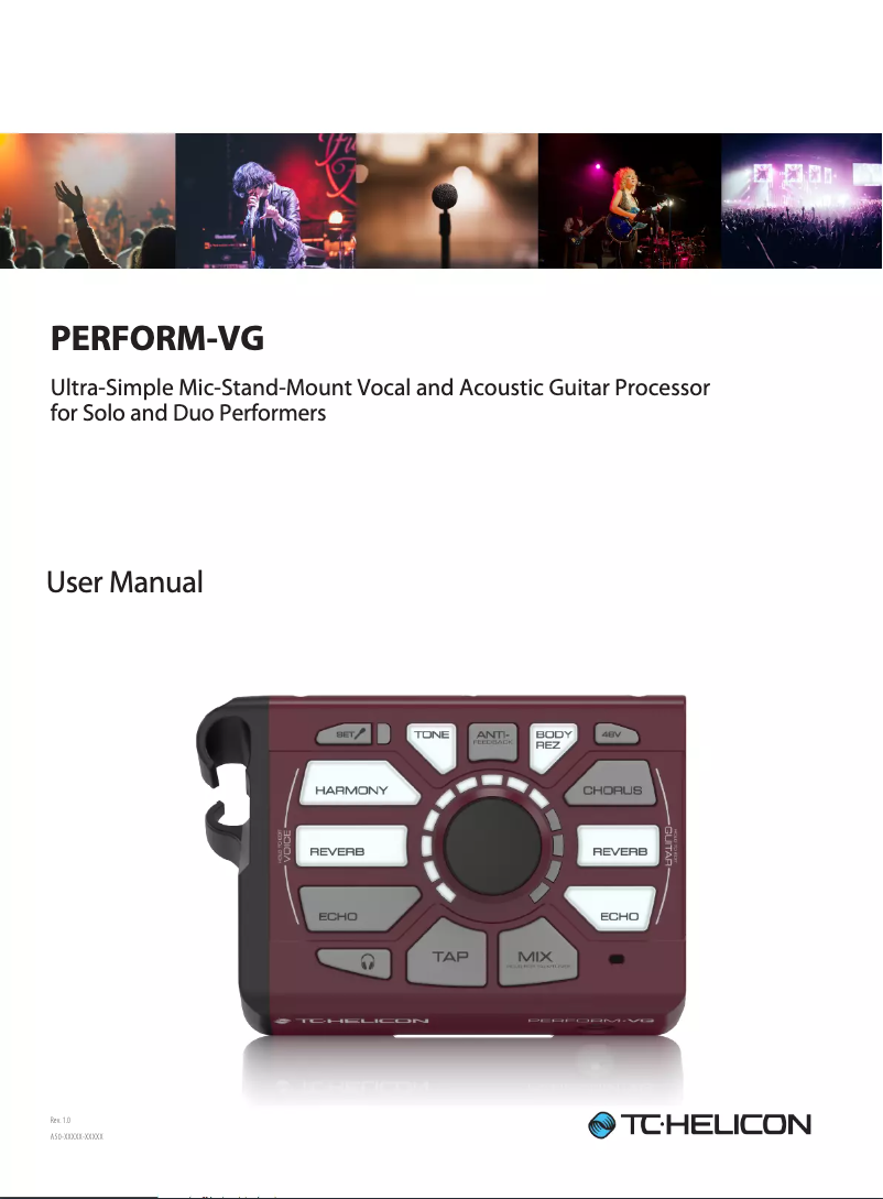 Page n°1 - Manuel utilisateur TC Helicon Perform-VG
