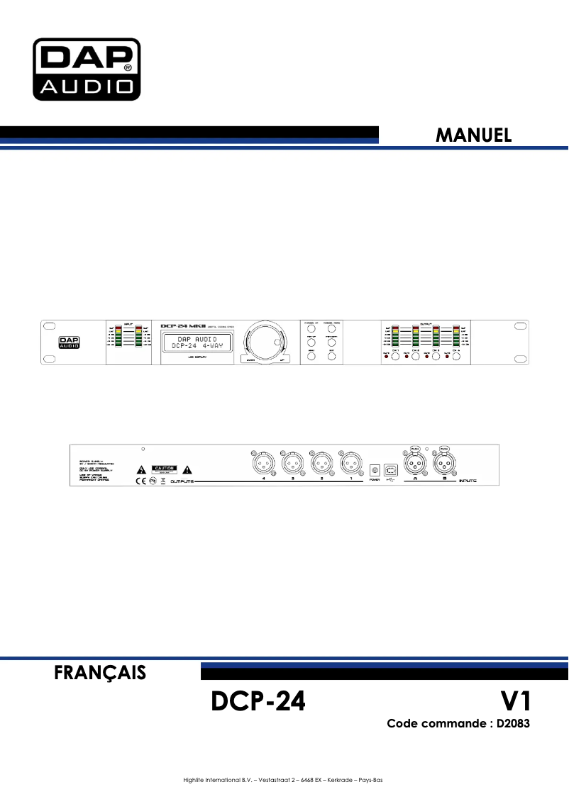 Página 1 del manual Manual de usuario DAP-Audio DCP-24 MKII