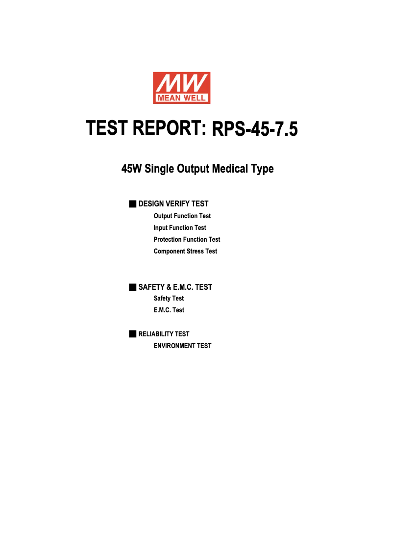 Image de la première page du manuel de l'appareil RPS-45-7.5