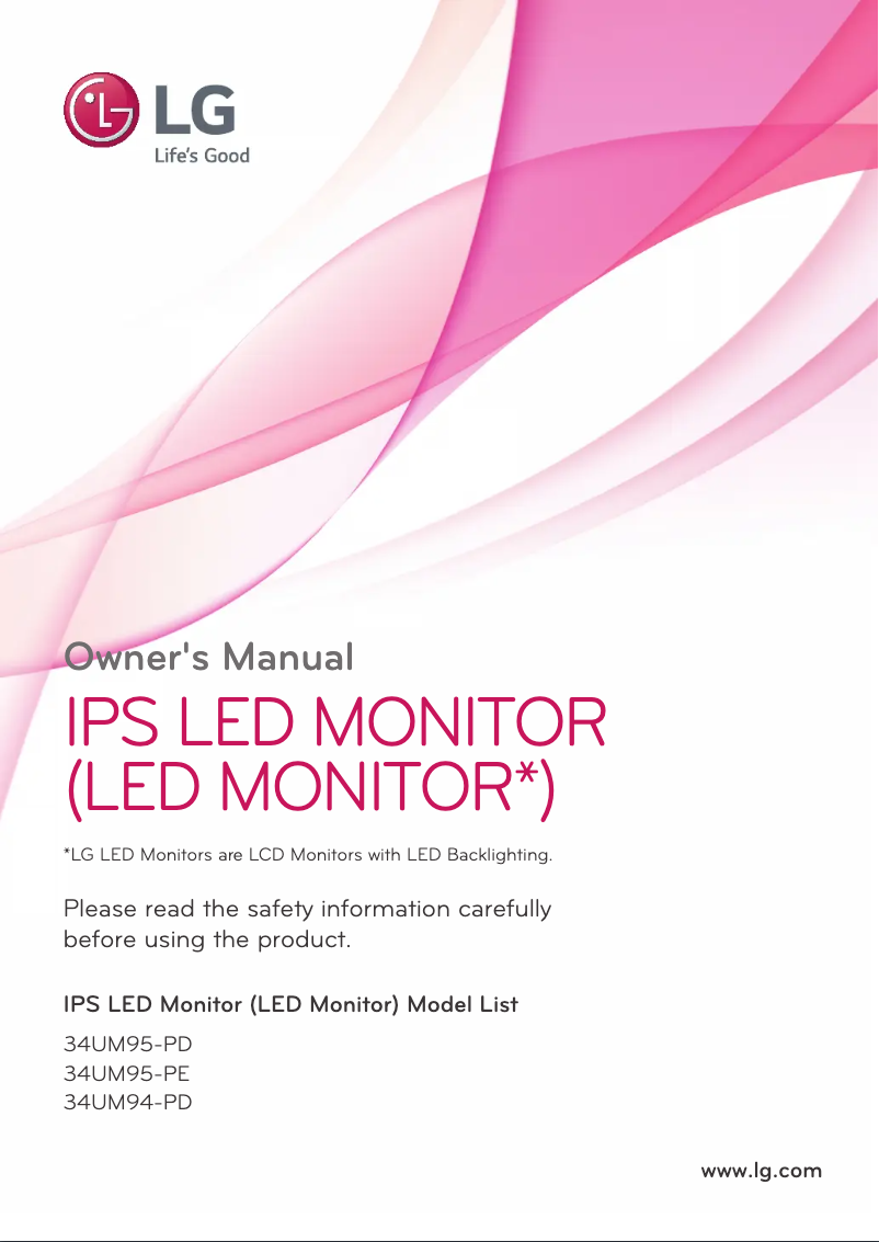 Página 1 del manual Manual de usuario LG 34UM94-P