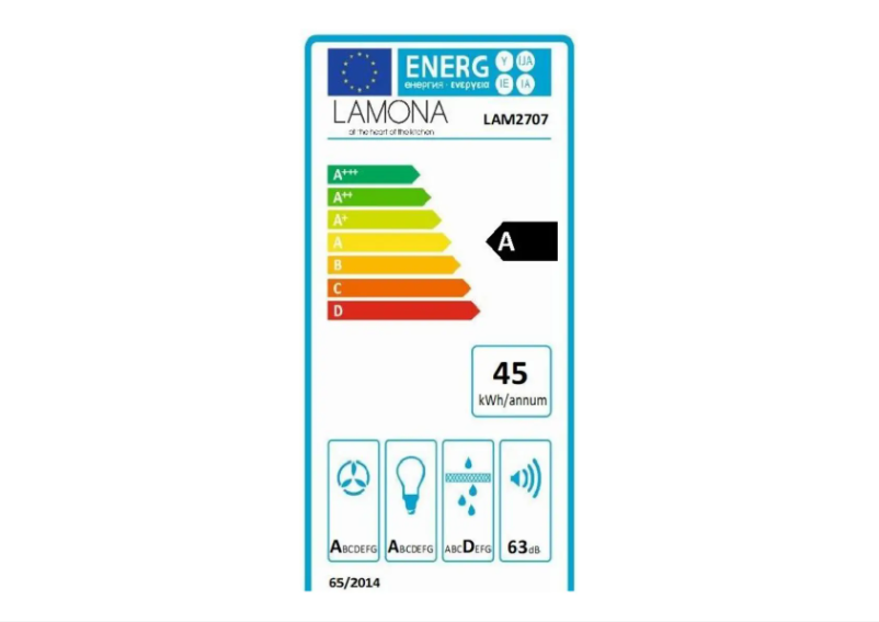 Page n°1 - Label énergétique Lamona LAM2707