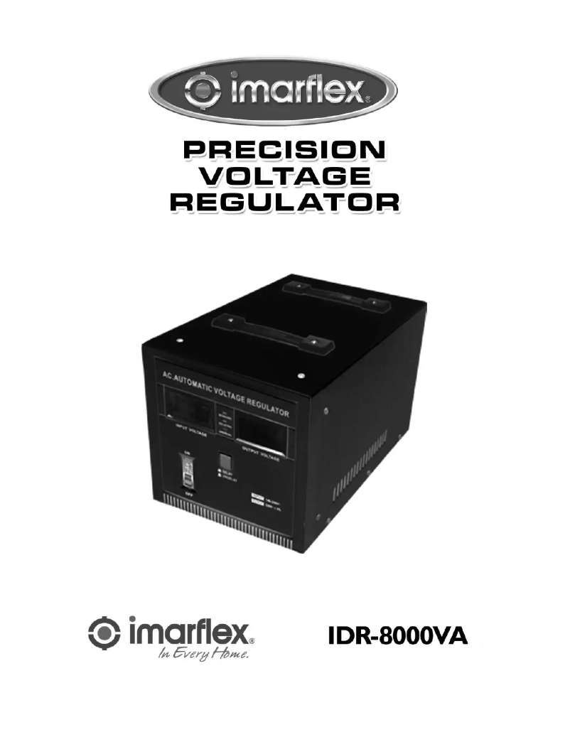 Page n°1 - Manuel utilisateur Imarflex IDR-8000VA