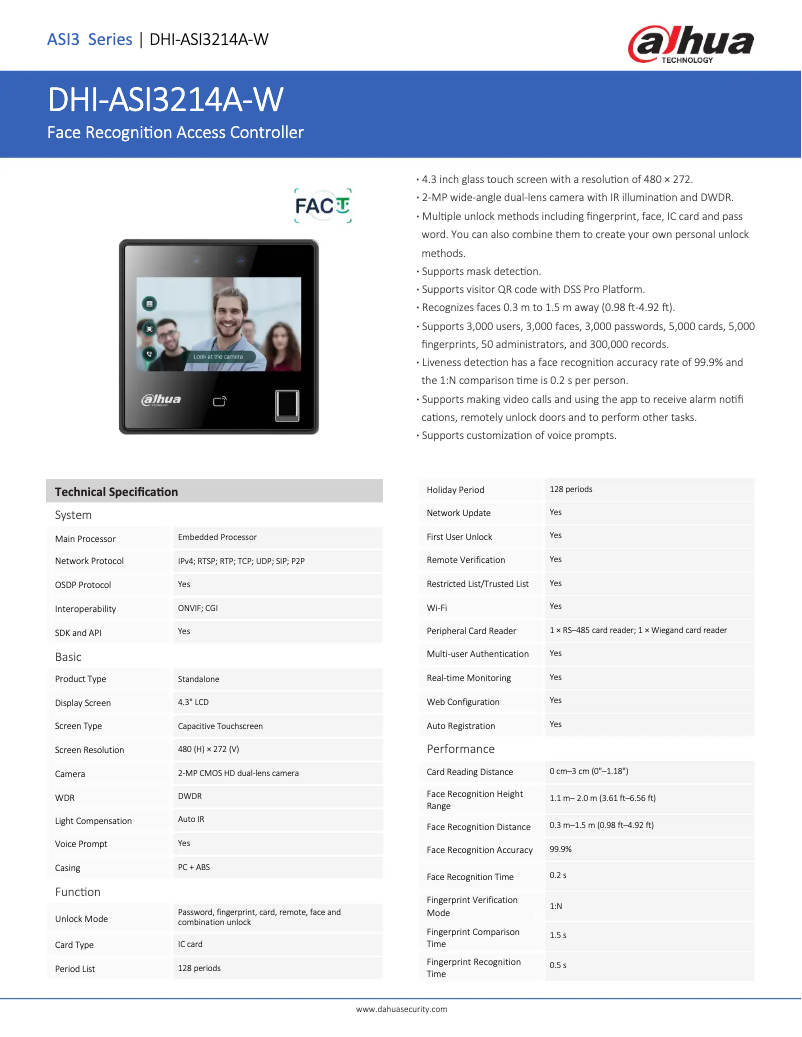 Image de la première page du manuel de l'appareil ASI3214A-W