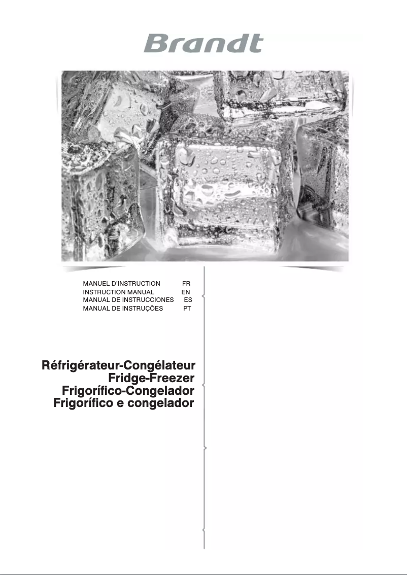 Image de la première page du manuel de l'appareil BD8712NWX