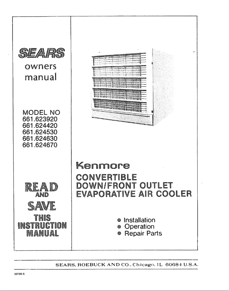 Página 1 del manual Manual de usuario Kenmore 661.624530