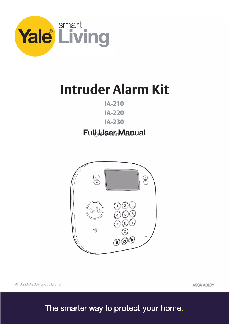 Image de la première page du manuel de l'appareil Intruder Alarm Kit IA-230
