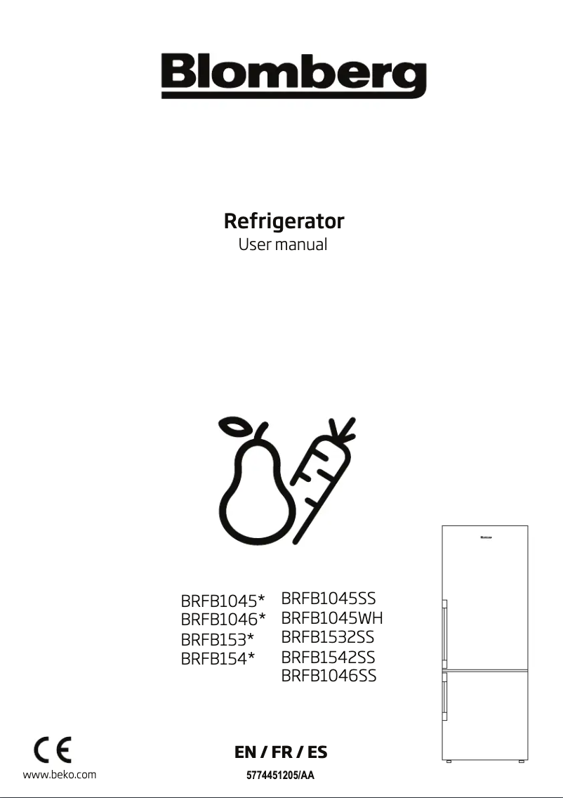 Image de la première page du manuel de l'appareil BRFB1046SS