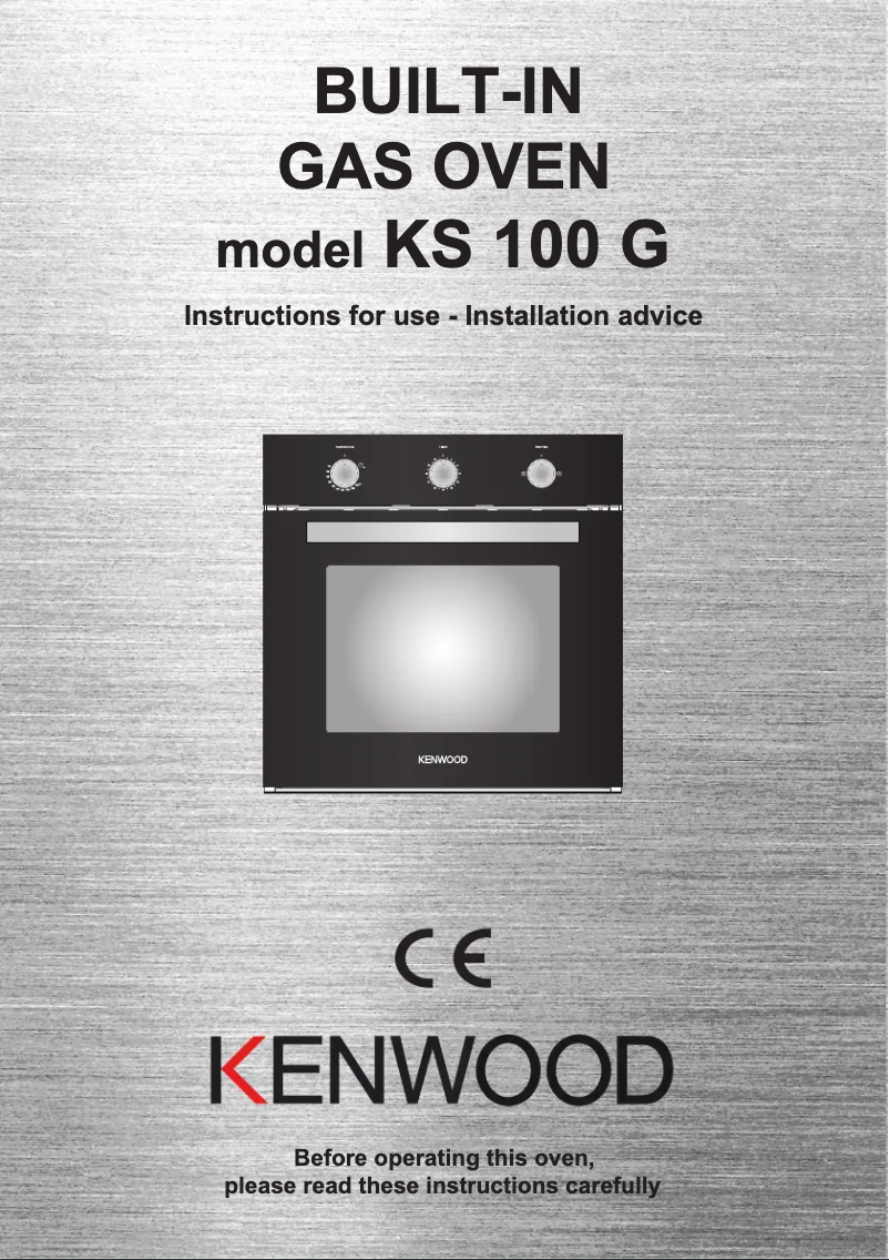 Page n°1 - Manuel utilisateur Kenwood KS 100 G