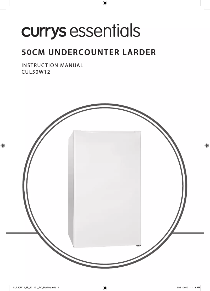 Page n°1 - Manuel utilisateur Currys Essentials CUL50W12