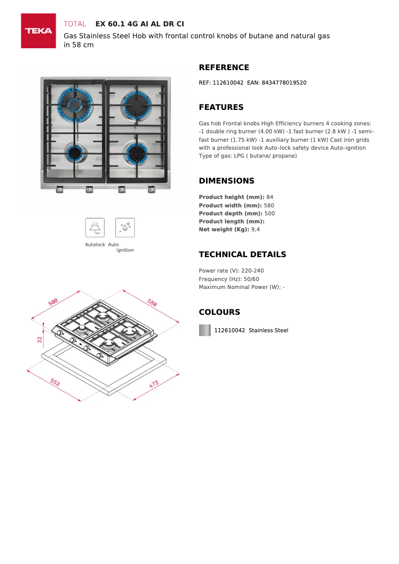 Image de la première page du manuel de l'appareil EX 60.1 4G AI AL DR