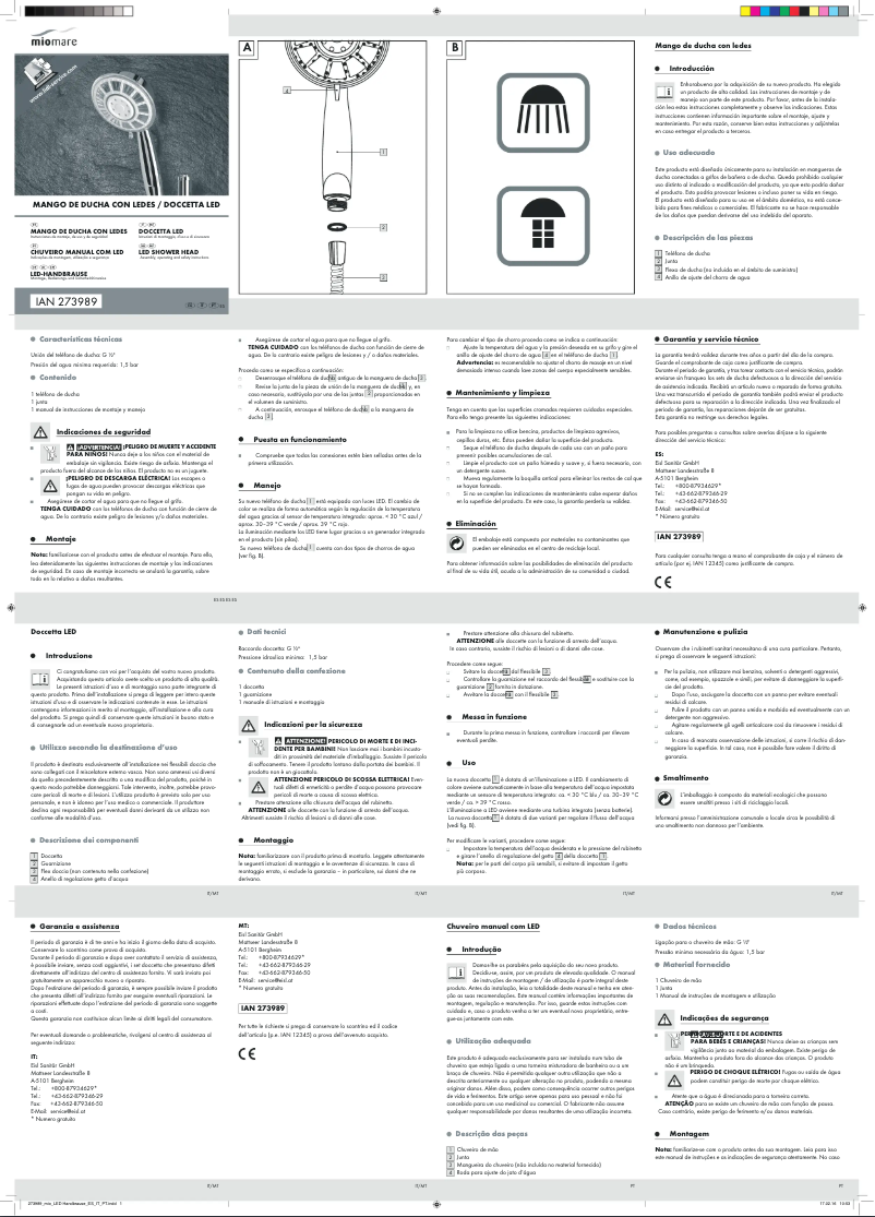 Page n°1 - Manuel utilisateur Miomare IAN 089080