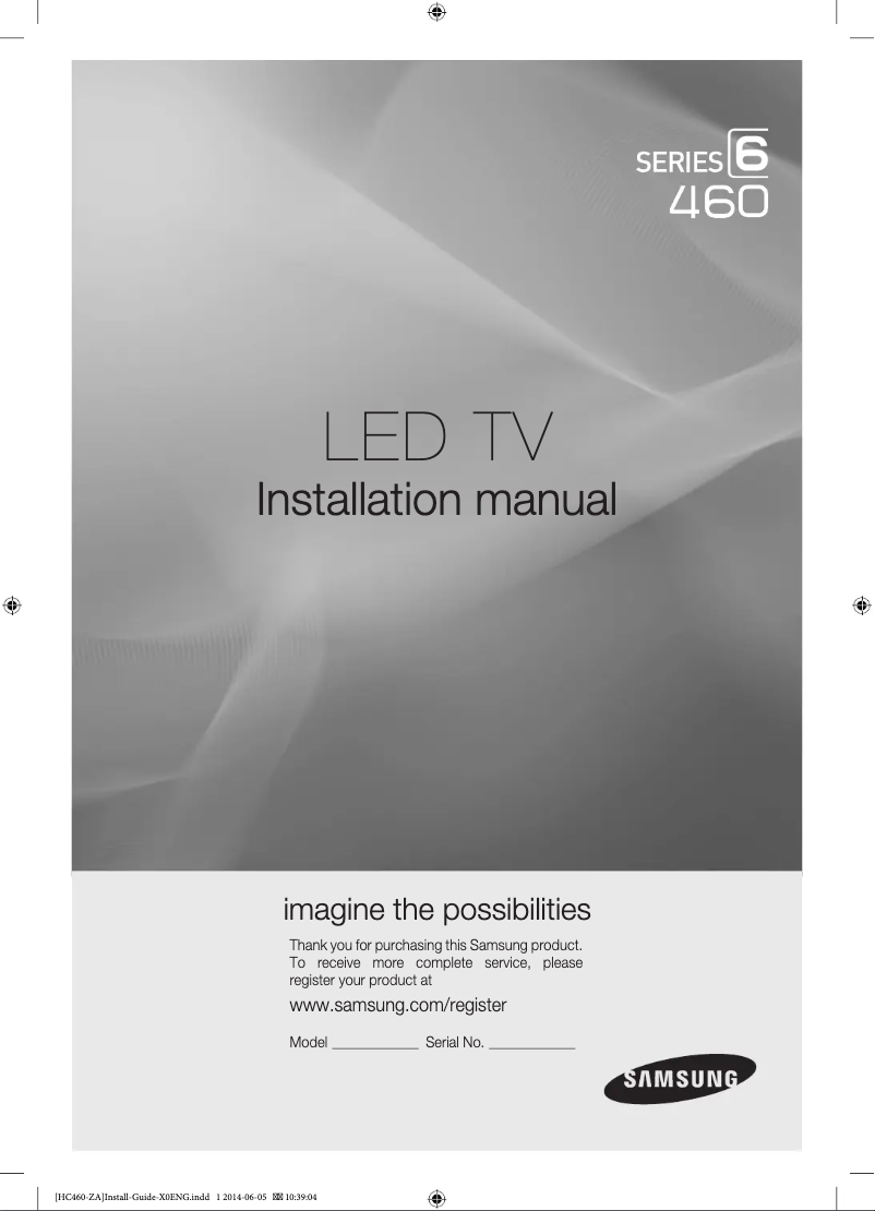 Page 1 de la notice Manuel utilisateur Samsung HG40NC460KF