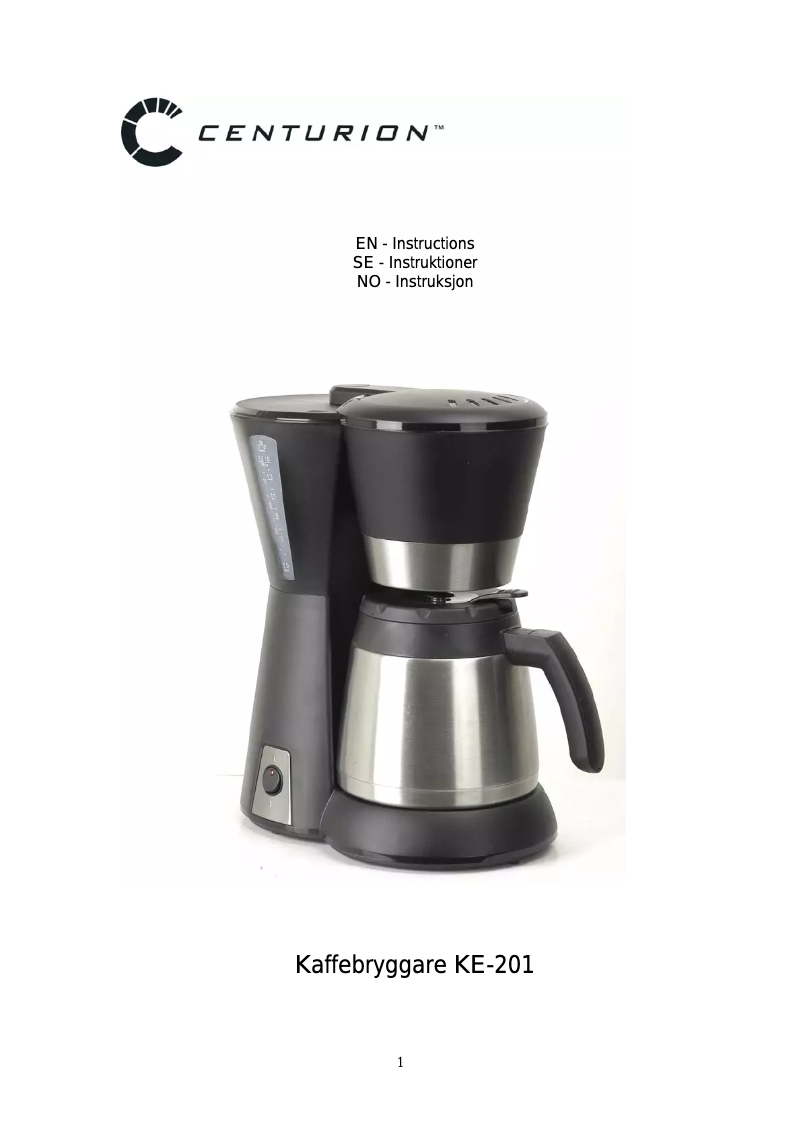 Imagen de la primera página del manual del dispositivo KE201