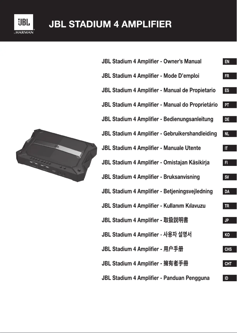 Page 1 de la notice Manuel utilisateur JBL Stadium 4