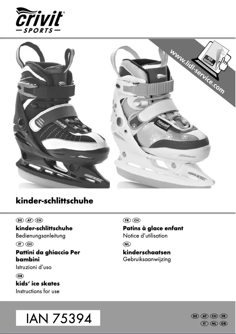 Page 1 de la notice Manuel utilisateur Crivit IAN 75394
