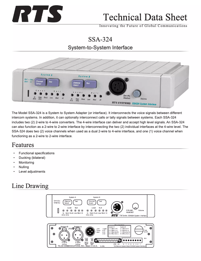 Image de la première page du manuel de l'appareil SSA-324