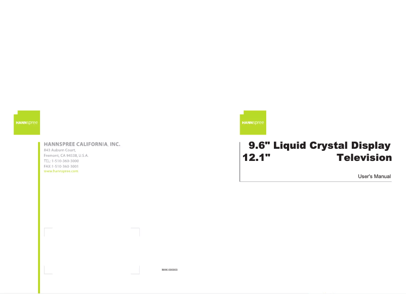 Page 1 de la notice Manuel utilisateur Hannspree Fantasy HANNSz.dog