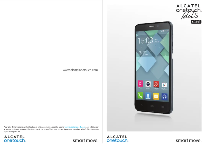 Page 1 de la notice Manuel utilisateur Alcatel One Touch Idol S