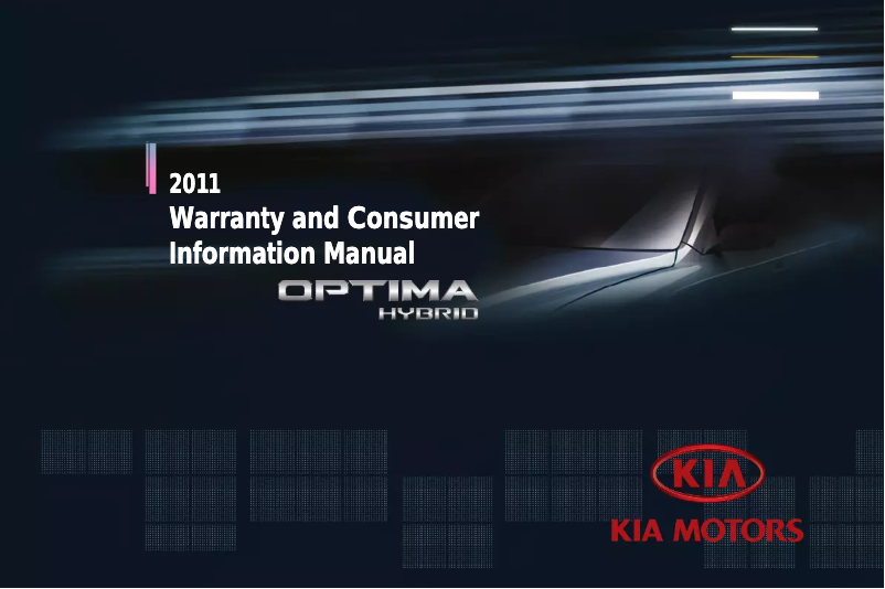 Image de la première page du manuel de l'appareil Optima Hybrid (2011)