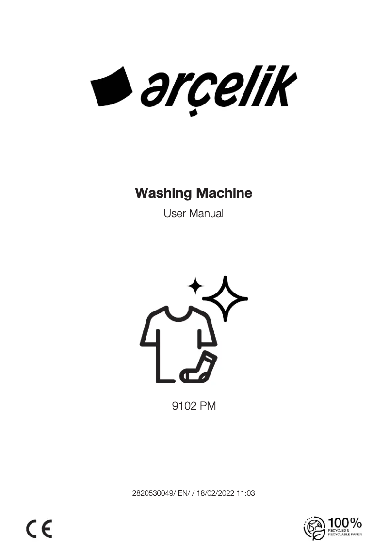 Page 1 de la notice Manuel utilisateur Arçelik 9102 PM