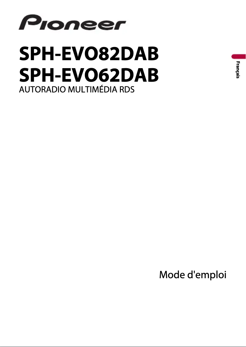 Page n°1 - Manuel utilisateur Pioneer SPH-EVO62DAB