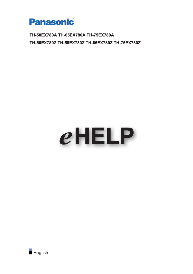 Page 1 de la notice Manuel utilisateur Panasonic TH-75EX780A