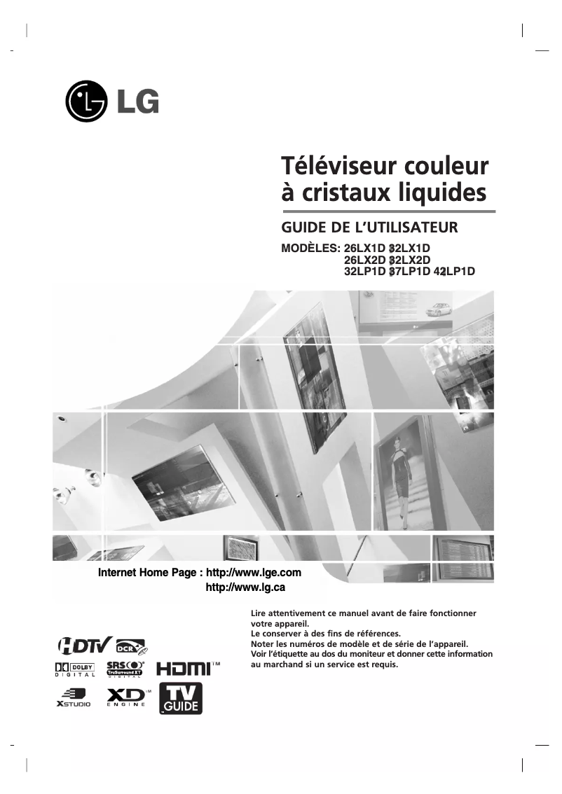 Image de la première page du manuel de l'appareil 42LP1D