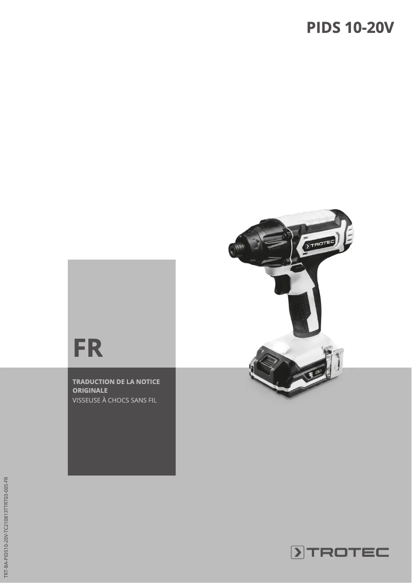 Image de la première page du manuel de l'appareil PIDS 10‑20V