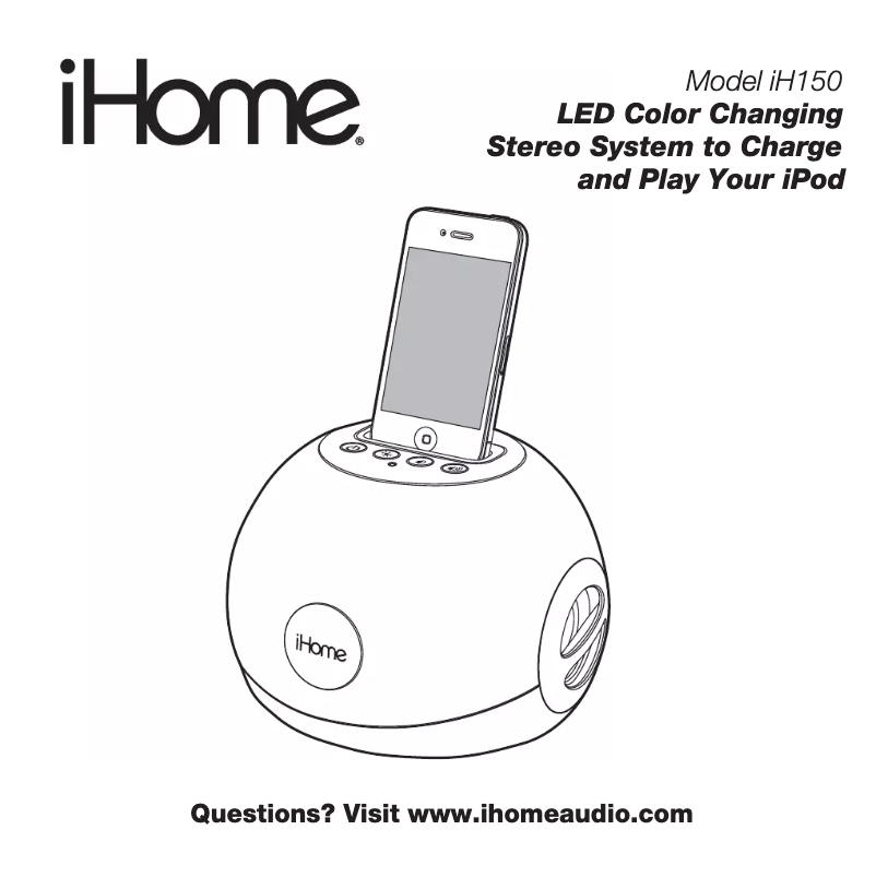 Page n°1 - Manuel utilisateur iHome iH150