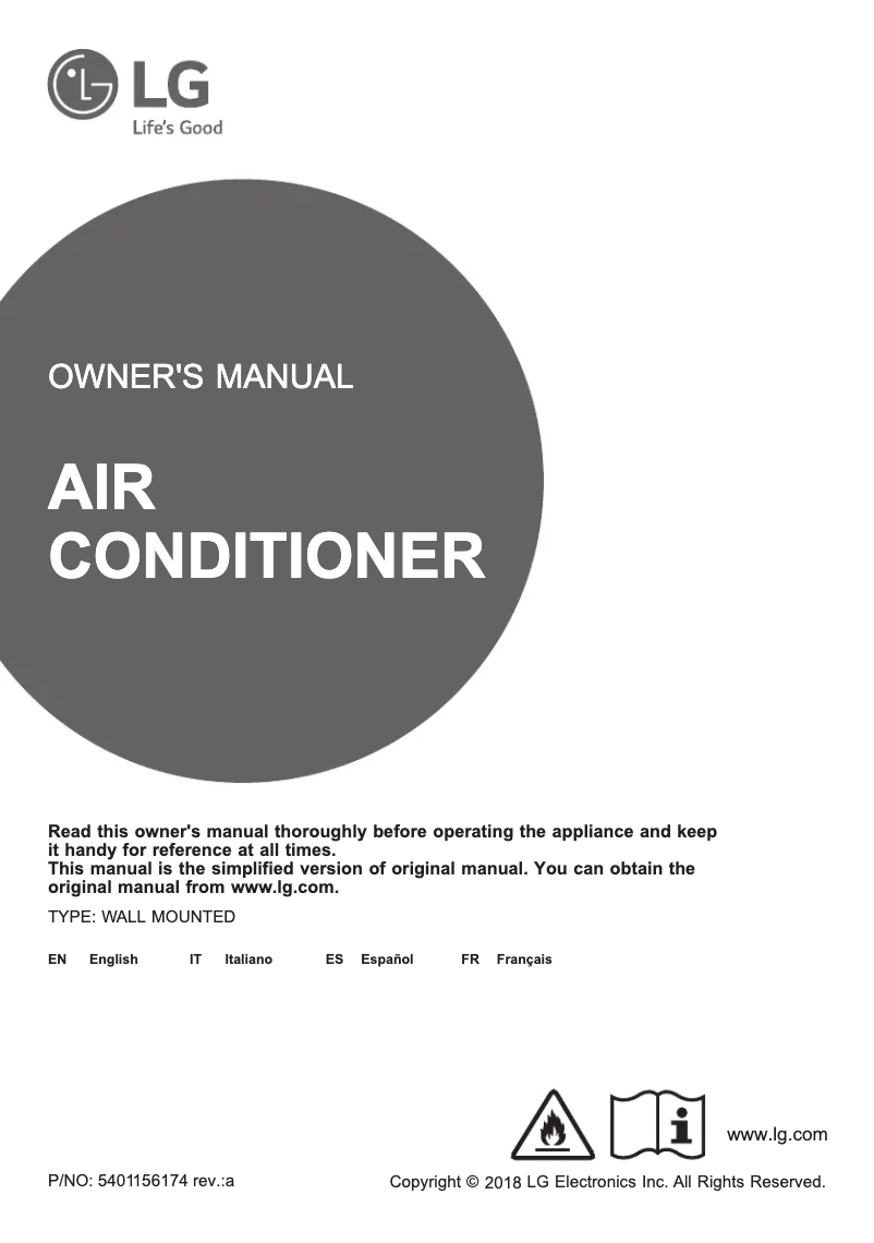 Page 1 de la notice Manuel utilisateur LG S12EQ