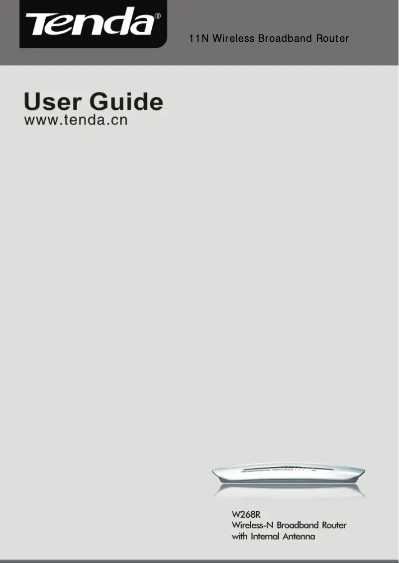 Page 1 de la notice Manuel utilisateur Tenda W268R