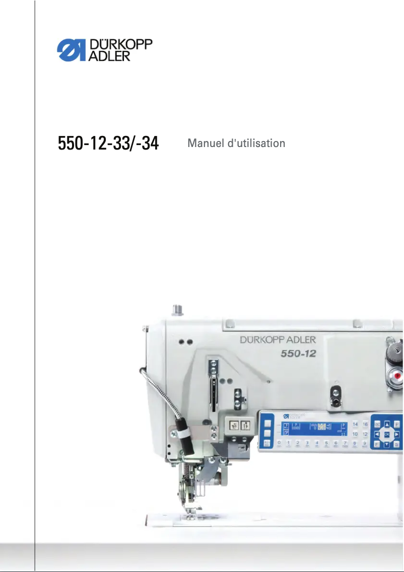 Page n°1 - Manuel utilisateur Dürkopp Adler 550-12-33