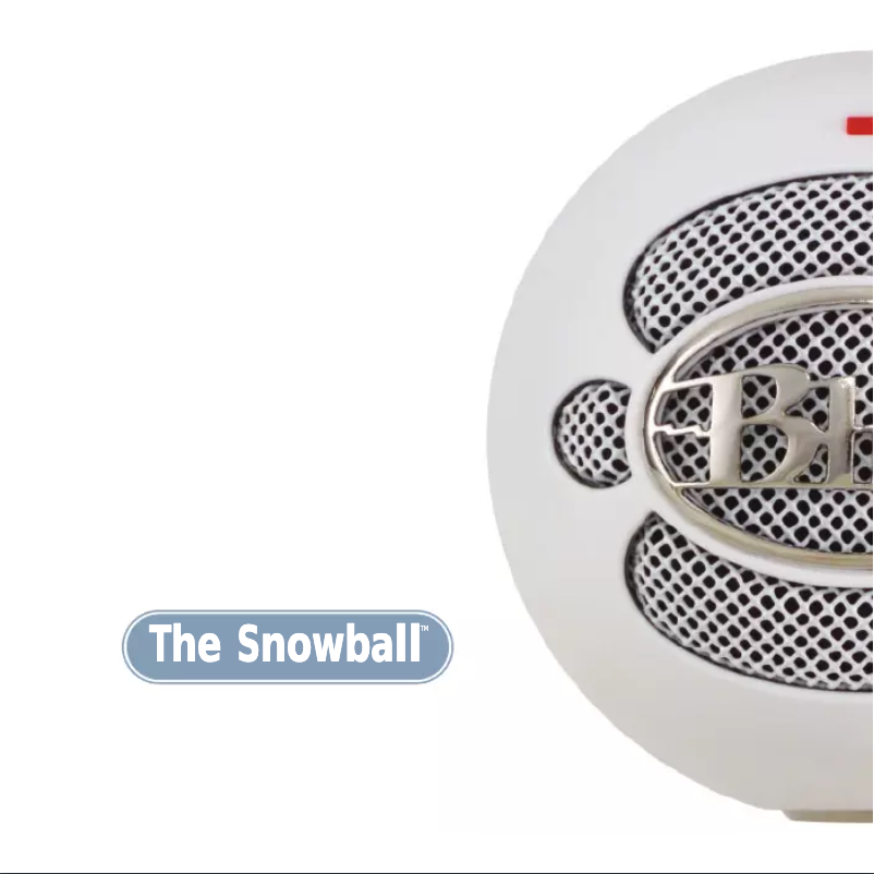 Page 1 de la notice Manuel utilisateur Blue Microphones Snowball