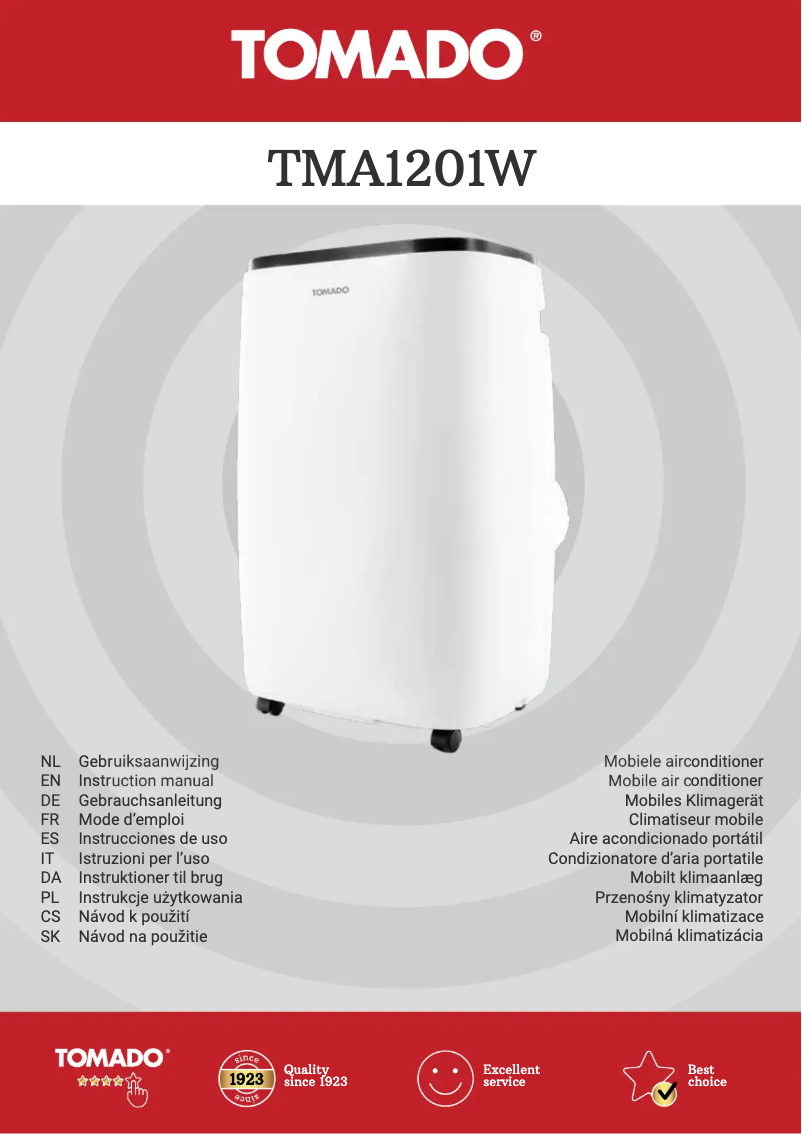 Image de la première page du manuel de l'appareil TMA1201W