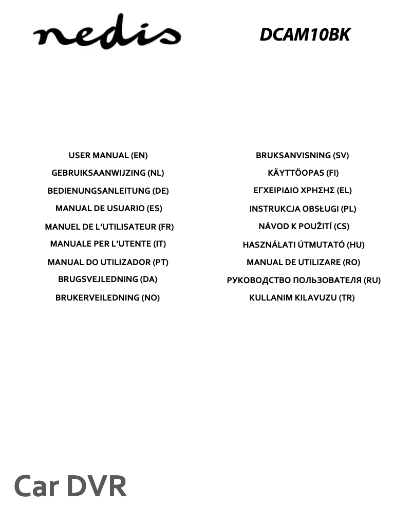 Page 1 de la notice Manuel utilisateur Nedis DCAM10BK