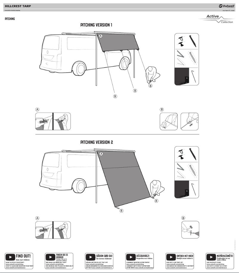 Image de la première page du manuel de l'appareil Hillcrest Tarp