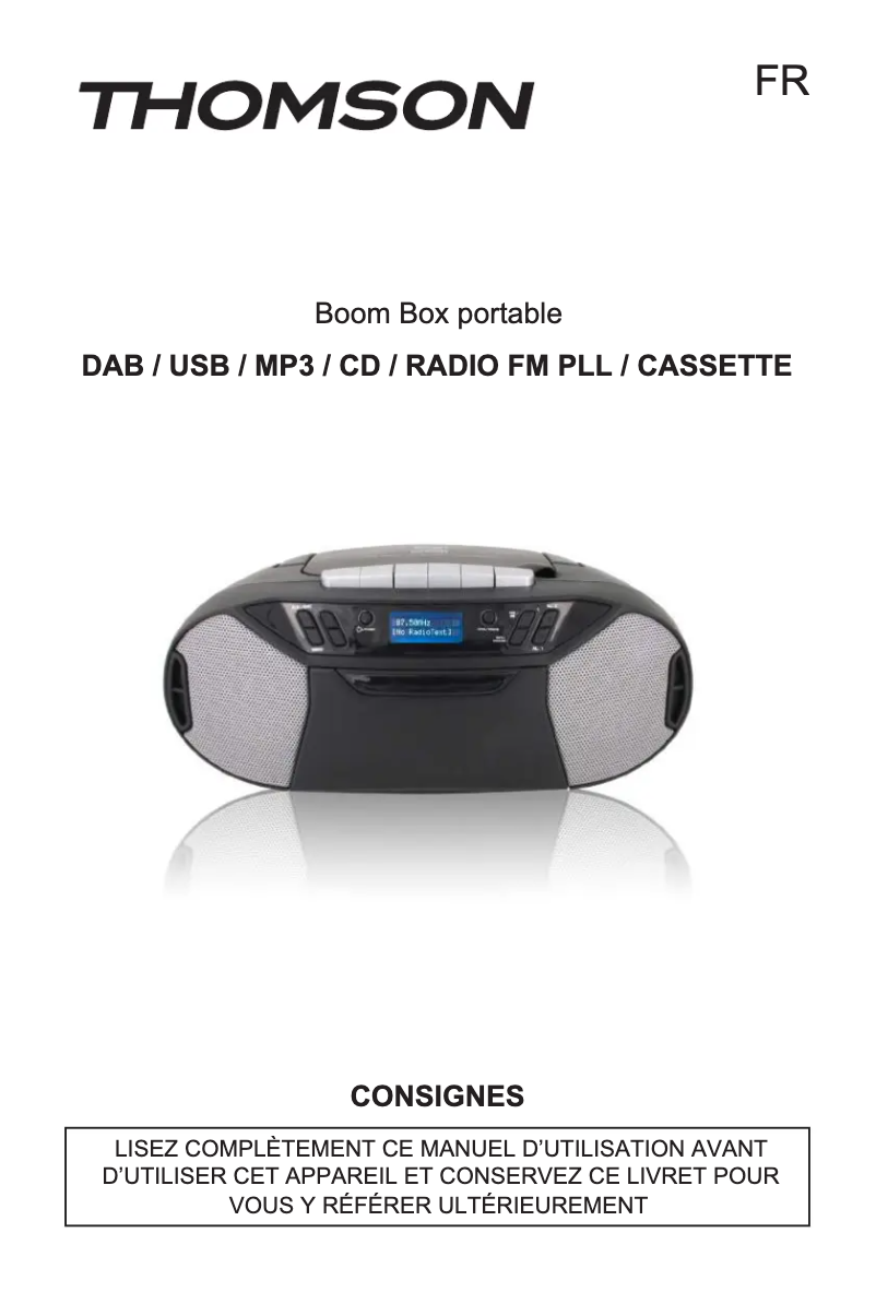 Image de la première page du manuel de l'appareil RK250UDABCD