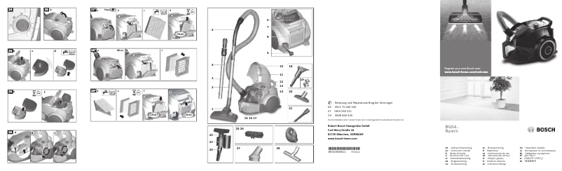 Page n°1 - Manuel utilisateur Bosch BGS4U334