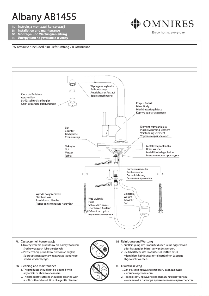 Imagen de la primera página del manual del dispositivo Albany AB1455