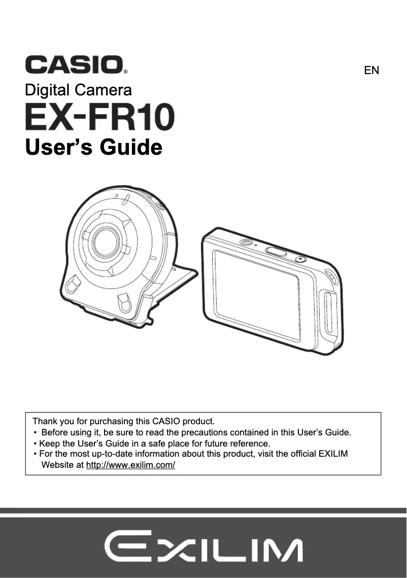 Page n°1 - Manuel utilisateur Casio EX-FR10