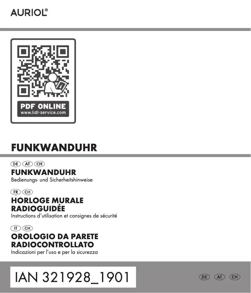 Page 1 de la notice Manuel utilisateur Auriol IAN 288615