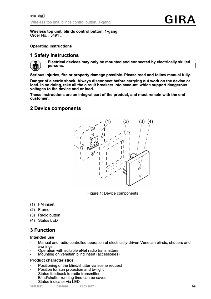 Página 1 del manual Manual de usuario Gira 549103