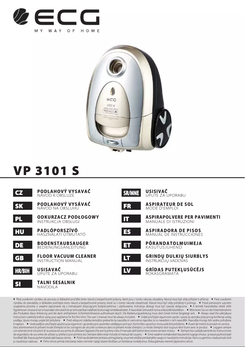 Page 1 de la notice Mode d'emploi ECG VP 3101 S