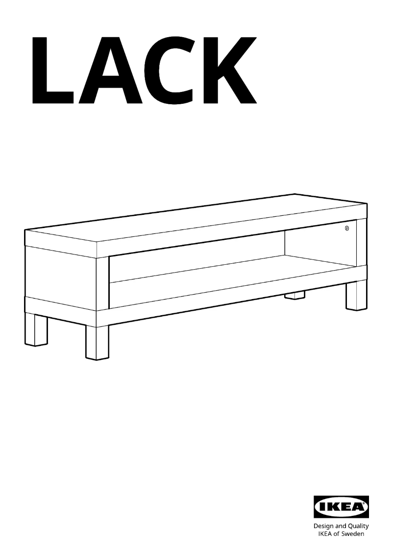 Image de la première page du manuel de l'appareil LACK 805.660.61