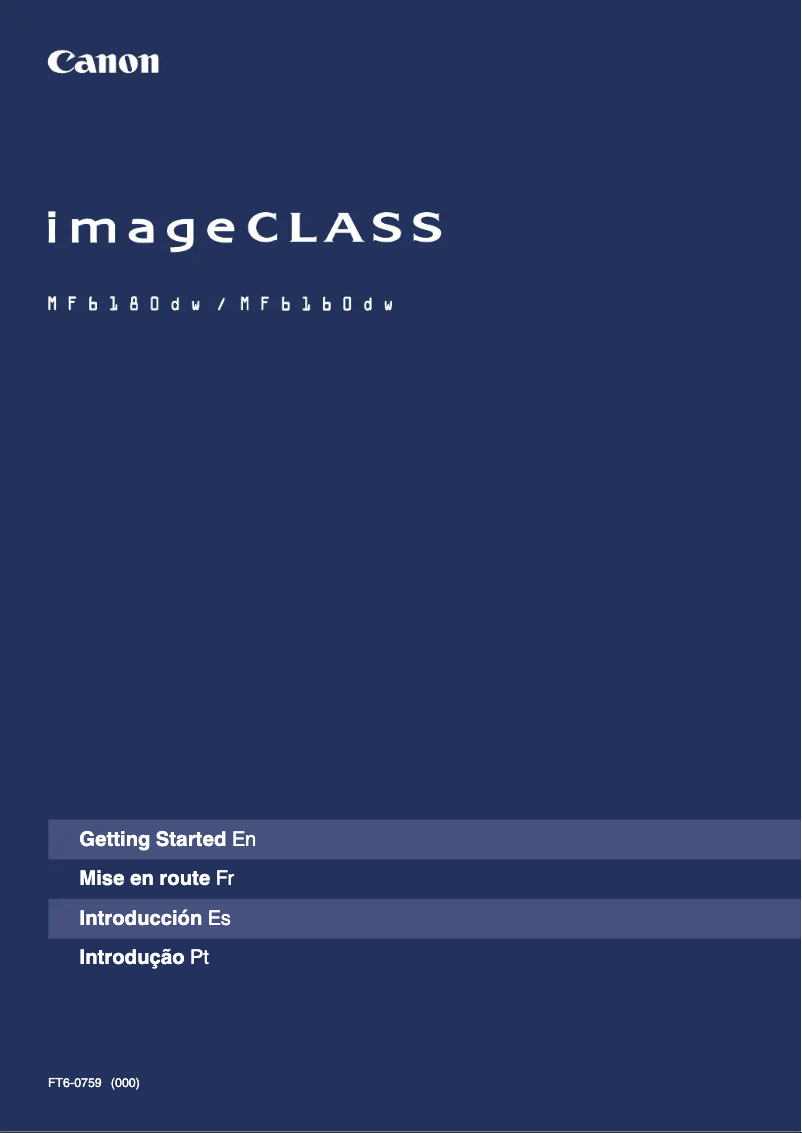 Page 1 de la notice Manuel utilisateur Canon imageCLASS MF6160dw