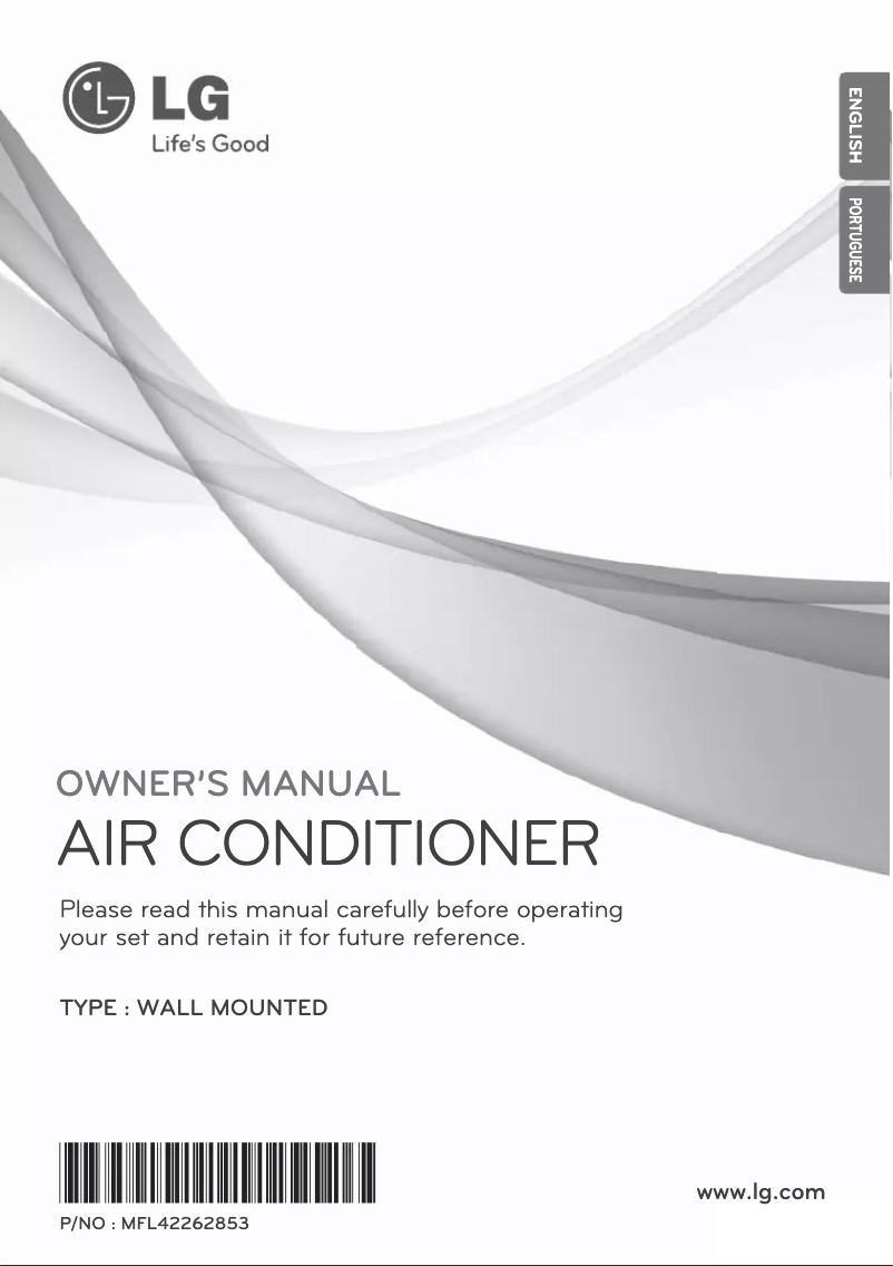 Page 1 de la notice Manuel utilisateur LG ASNW242CSA1