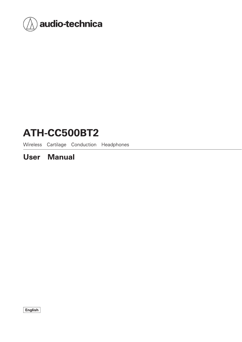 Page 1 de la notice Manuel d'utilisation et d'entretien Audio-Technica ATH-CC500BT2