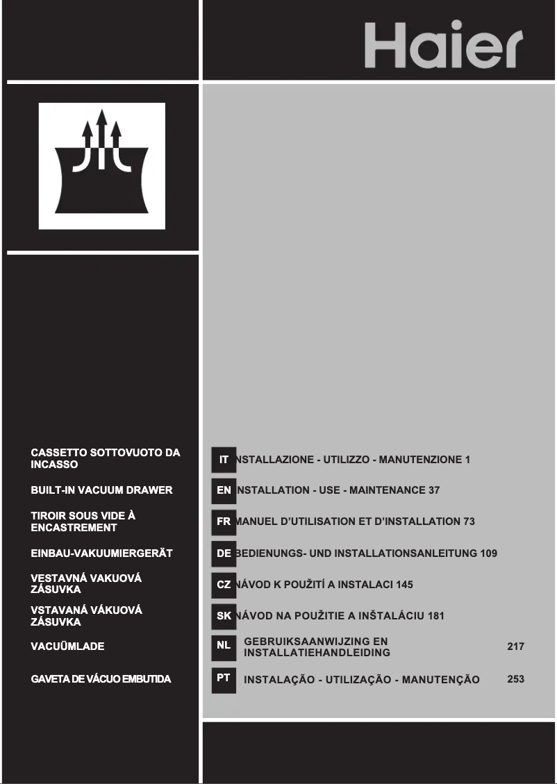 Page 1 de la notice Mode d'emploi Haier HWO15NVD6XB1